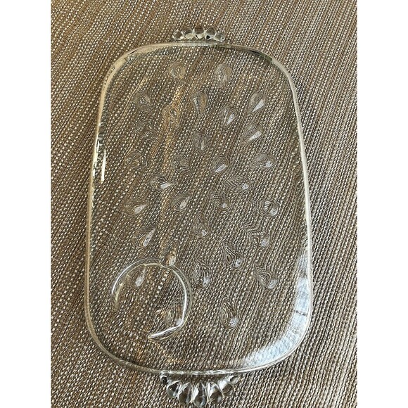 Vintage Hazel Atlas Glass Teardrop Snack Tray Luncheon PLATE ONLY - Picture 4 of 6